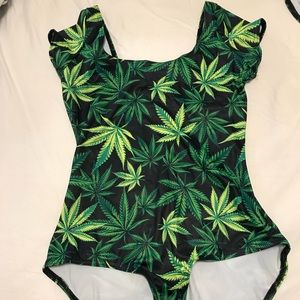 Blackmilk Woah Dude 2.0 cap sleeve swimsuit